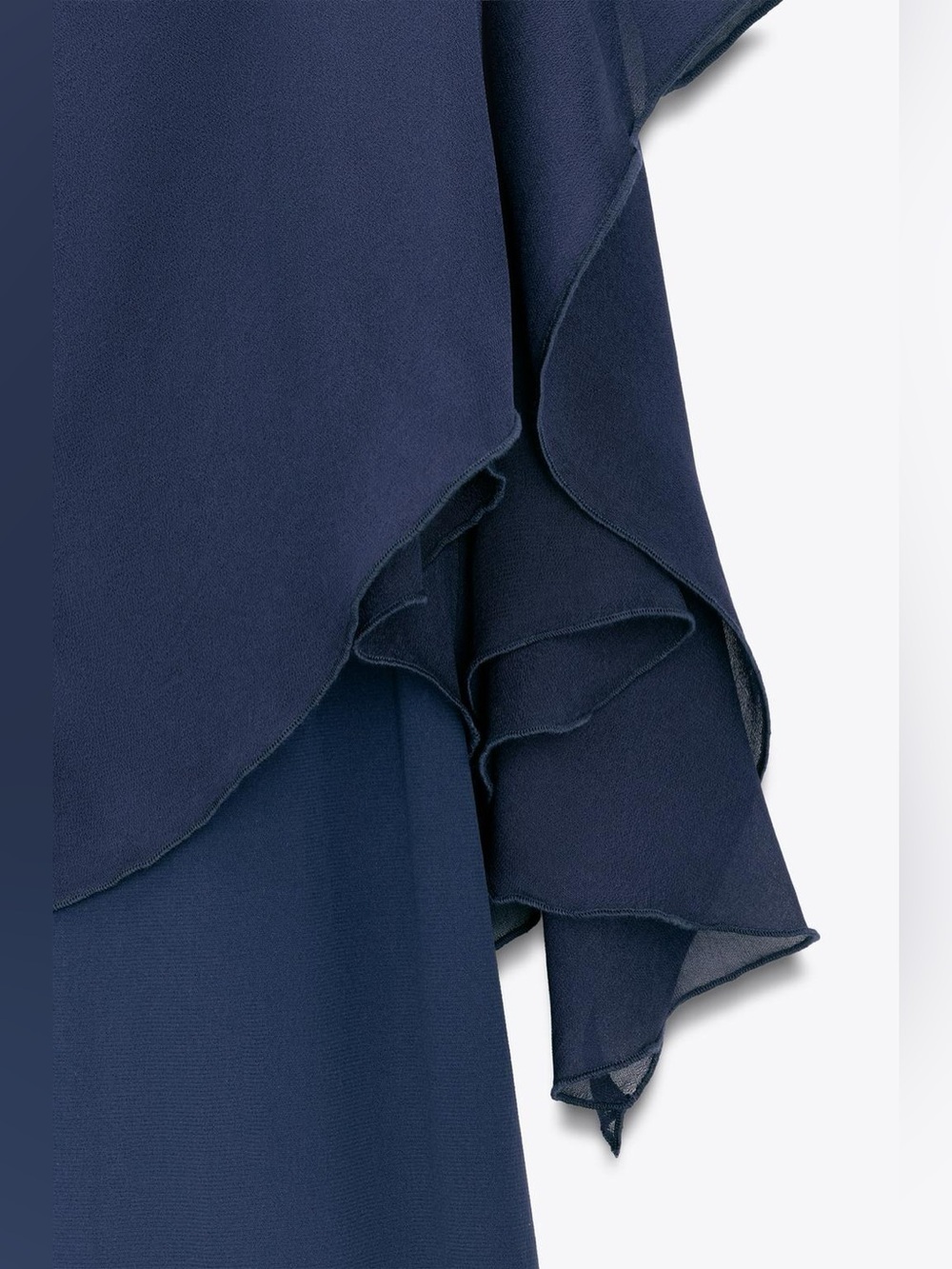 NWT. Shadows by Zara Limited Edition Navy Blue Cape Long Dress. Size XS. - Picture 4 of 9